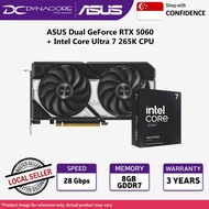 BUNDLE - ASUS Dual GeForce RTX 5060 8GB GDDR7 OC Graphics Card + Intel Core Ultra 7 265K CPU