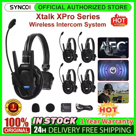 SYNCO XTalk XPro Series 2.4GHz Wireless Intercom System Headset X1 X2 X5 X9 X13 for Performance Team