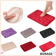 BORAG 40*60cm Bathroom Carpet Feet Pad Pebbles Floor Bathtub Doormat