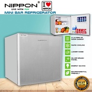 NIPPON NMFA50 SINGLE DOOR MINI FRIDGE MINI REFRIGERATOR MINI BAR PETI AIS MINI 50L (SILVER) ENERGY EFFICIENT SILENT