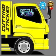 Cutting sticker ENOUGH 3 WORDS words glass truck pic up etc.