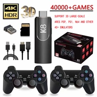 k8 เกมส์ต่อทีวี game stick เกม HDMI 4K เครื่องเล่นเกมย้อนยุค ที่จับเกมบลูทูธ 64Gb ในตัวมี 40000 game