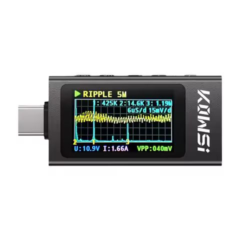 NEW KOWSI KWS-X1 Type-C Tester DC 3.3-36V 0-12A Digital Voltage Current Detection Meter IPS Display 