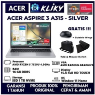 Laptop Gaming Touchscreen Acer Aspire 3 AMD Ryzen 5 7520U Ram 16Gb