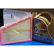 BMW 5/X1/Z series F07/F10/F11/F18/E84/E89-N52N/N20 AIR FILTER + KOYOMA 5W40 FULLY SYNTHETIC ENGINE O