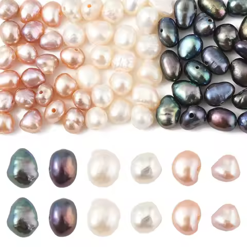 10Pcs Natural Cultured Freshwater Pearl Beads Baroque Keshi Pearl Irregular Bead for Necklace DIY Je