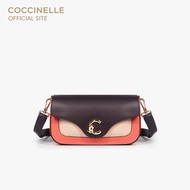 COCCINELLE กระเป๋าสะพายไหล่ผู้หญิง รุ่น C-ME SHOULDER BAG 120301 สี PINK CLAY/PRUNE/ROSETTE