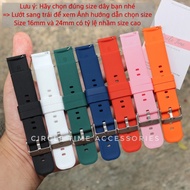 Smart latch rubber watch strap with strap size 16/18/20/22 for smart and traditional watches - CT03D