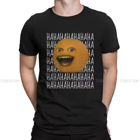 Annoying Orange Ha Ha Ha Round Collar TShirt Fruit Fabric Classic T Shirt Man's Clothes Individualit