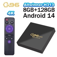 Q96 Max 4K TV Box Android 14 HD HDR Smart TV Box 8GB 128GB 4G Wifi Allwinner H313 Media Player iptv 