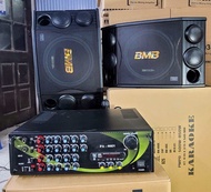 Bộ karaoke gồm amply 12 sò lớn và đôi loáE2000 bass30 từ kép và 4 tép từ kép