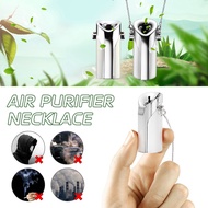 Sliver/White Portable Air Purifier USB wearable necklace negative ionizer Anion personal air purifier cleaner Air Freshener