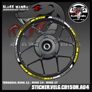 CB150R RIM STICKER - HONDA CB150R A04 TIRE VARIATION LIST STICKER