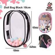 🐮Moo Baby 10cm Doll Bag Transparent Keychain Pouch Doll Protection Bag Doll Display Bag Transparent
