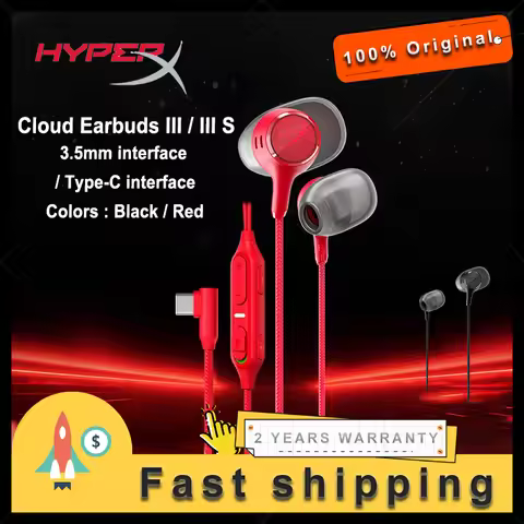 HyperX Cloud Earbuds III / III S Wired Half In-Ear Gaming Earbuds with Mic 3.5mm/Type-C Headset for 