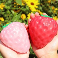 1PC-Simulated Color-changing Strawberry Squishy Fruit Hand Anti-stress Squeeze Ball Decompression Toys for Children Sensory Auti