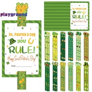 [playground] 24 Sets St. Patri's Day Gifts Bulk Shamro Luy Clover Rulers With Cards Irish Day Irelan
