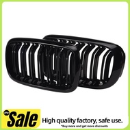 Front Kidney Grille Double Slat Sport Grill For X5 F15 X6 F16 X5M F85 X6M F86 2013-2019 (Gloss Black