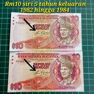 A649 Rm10 siri 5 duit kertas lama duit syiling lama barang antik barang lama duit Malaysia lama tabu