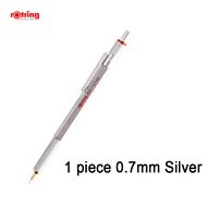 【ZU store】 Rotring 800 0.50.7Mm ดินสอกดโลหะสีดำ เงินดินสออัตโนมัติ1ชิ้น
