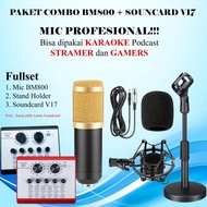 Bm800 Stand Microphone Mic Complete Package Bm800 Soundcard V8/V17