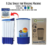 [SALE] OROFAN SINGLE TUB WASHING MACHINE 8.2KG CAPACITY / WASHING MACHINE / 8.5kg Washing Machine