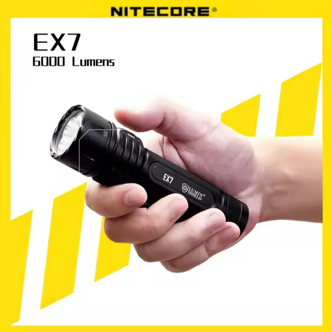 Nitecore EX7 Flashlight USB-C 6000 Lumen hiking LED EDC UHi Beam Distance 500 meters running hiking 