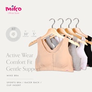 Miko Sport Bra S556 - 85%Cotton 5%EA  10%PES /Sports Bra/ Racer Back/ Cup insert