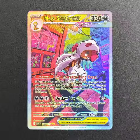 Proxy 2026 Pokemon EN Card MEGA ASC Scrafty 285-217 SAR Super Rare Collectibles Card Single Classic 
