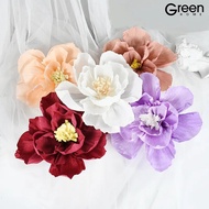 [GH]3Pcs Crepe Paper Flowers 3D Visual Effects Realistic Create Atmosphere Paper Birthday Backdrop Flower Craft Wedding Supplies