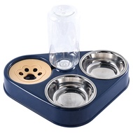 Pet Three Bowls Bowl Rice Bowl Food Bowl Anti Overturning Automatic Drinking Three Bowls Drinking Bowl