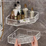 Triangle Bathroom Storage Rack Punch Free Wall Mounted Mirror Cabinet Front Storage Box Toilet Stand Cosmetic Storage Rack