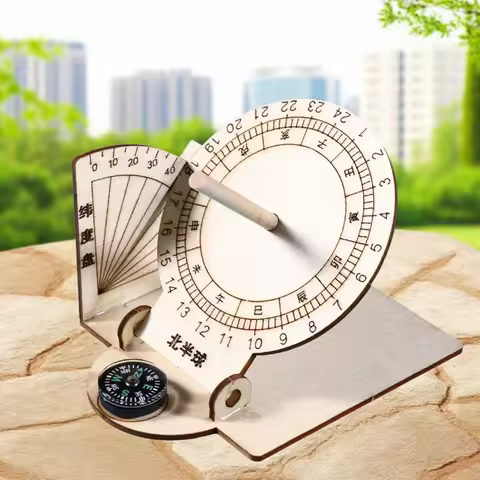 Sundial Model Solar Clock Scientific Model Sundial Desktop Decoration Geography And Time Children's 