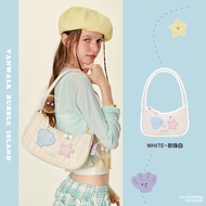 กระเป๋าสะพายไหล่แบบเดี่ยว Cloud Bread Bag ทรงกระเป๋าสี่เหลี่ยมแบนขนาดกลาง ผ้าไนลอน กระเป๋าเดินทางสำห