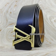 LV MEN'S BELT BUCKLE, IMPORTED GENUINE LEATHER, STAB MODEL