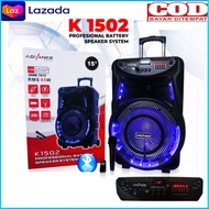 Speaker 15 inch / Speaker bluetooth / Speaker Aktif / Speaker Meeting / Advance K 1502 Bluetooth Aqualizer 15Inch Paling Mantap PROMO