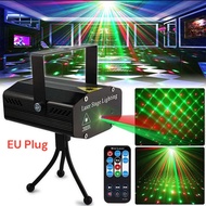 Mini Laser Lights LED Stage Light DJ Disco Light Projector New Sound Activated Remote Control Flash For Christmas Party Lights