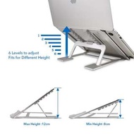 六段可調高度17吋加大款鋁合金筆電支架 Macbook支架 散熱架 折疊式 筆電架 平板電腦支架 筆記型電腦支架手機支架
