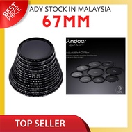 Hot Sales [ Local Ready Stock ] Andoer 67mm ND Fader Neutral Density Adjustable ND2 to ND400 Variabl