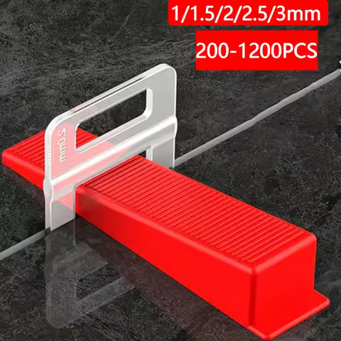 25-1200PCS Floor Tile Leveling System Clips Spacers Straps Tile Piler Wadge for Ceramic Tile Laying 