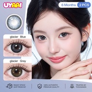 2026 NEW UYAAI Contact Lens Eye Power Glacier Gray 14.2mm Blue Gray Shadow Natural