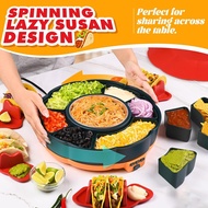 [szluzhen3gv] Taco Tuesday Kit Tacos Bar Durability  Rotating 4 Tacos Holders Heated Pot with Contro