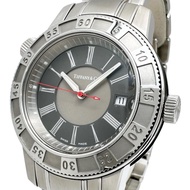 TIFFANY&Co.) Mark T-57 男士腕錶，不鏽鋼錶殼，石英機芯，灰色錶盤/銀色錶帶 [二手]