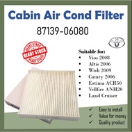 Cabin Air Filter for Vios 08, Altis 06, Wish 09, Camry 06, Estima ACR50, Vellfire ANH20, Land Cruiser (87139-06080)