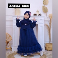 VIP Fashion Hijab Style AMELIA SYARI KIDS KF + HIJAB KAIN MANGO CREPE MIX TILE ( UMUR 6 - 8 TAHUN ) Gamis Anak Perempuan Baju Anak Anak Perempuan Dress Anak Perempuan Baju Muslim Anak Cewek Gamis Anak Model Terbaru Gamis 2023 Terbaru Modern