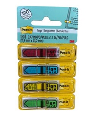 3M - 3M 684-SH "Sign Here" 4色話事旗仔 (11.9mm x 43.2mm) 1包