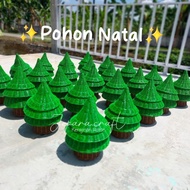 Christmas Tree Character Rattan Basket/Christmas Tree Pot/Christmas Gift/Christmas Decoration