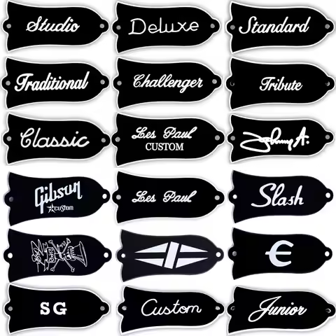 2PCS 2 Holes 2 Ply Custom Truss Rod Cover Plate Bell-Shape For Gibson USA LP Standard/Custom