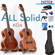 INITER Professional performer ukulele  26inch tenor KOA Allsolid Varnish ukelele with FREE Accessory Set
