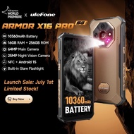 Ulefone Armor X16 Pro 5G Rugged Smartphone 10360mAh Battery 256GB ROM NFC Android with Google Gemini